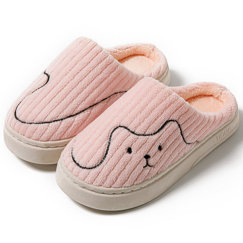 Unisex Striped Cat Slippers