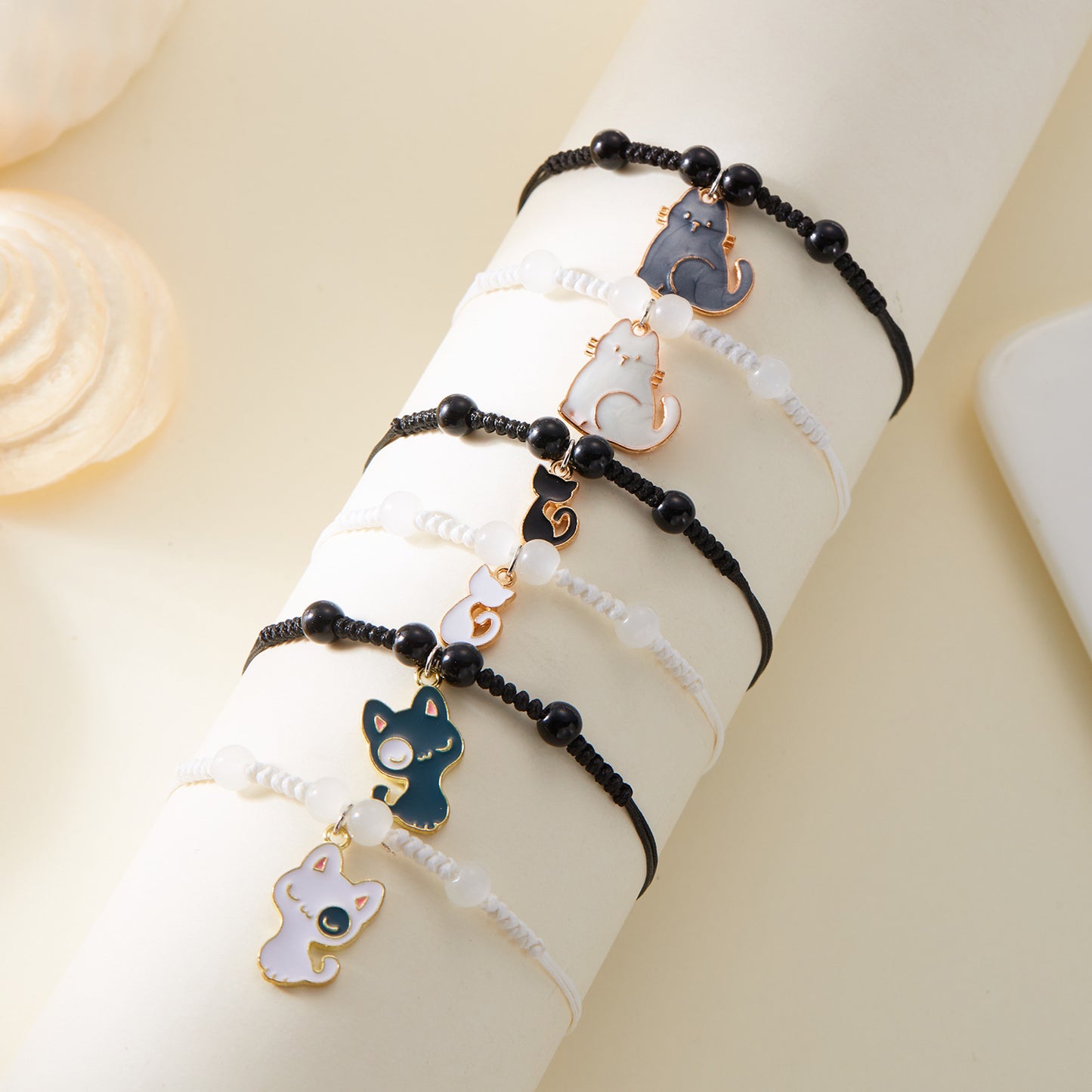 Black And White Cat Bracelet