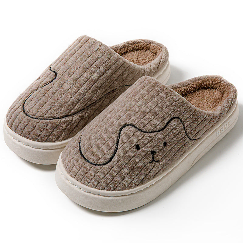 Unisex Striped Cat Slippers