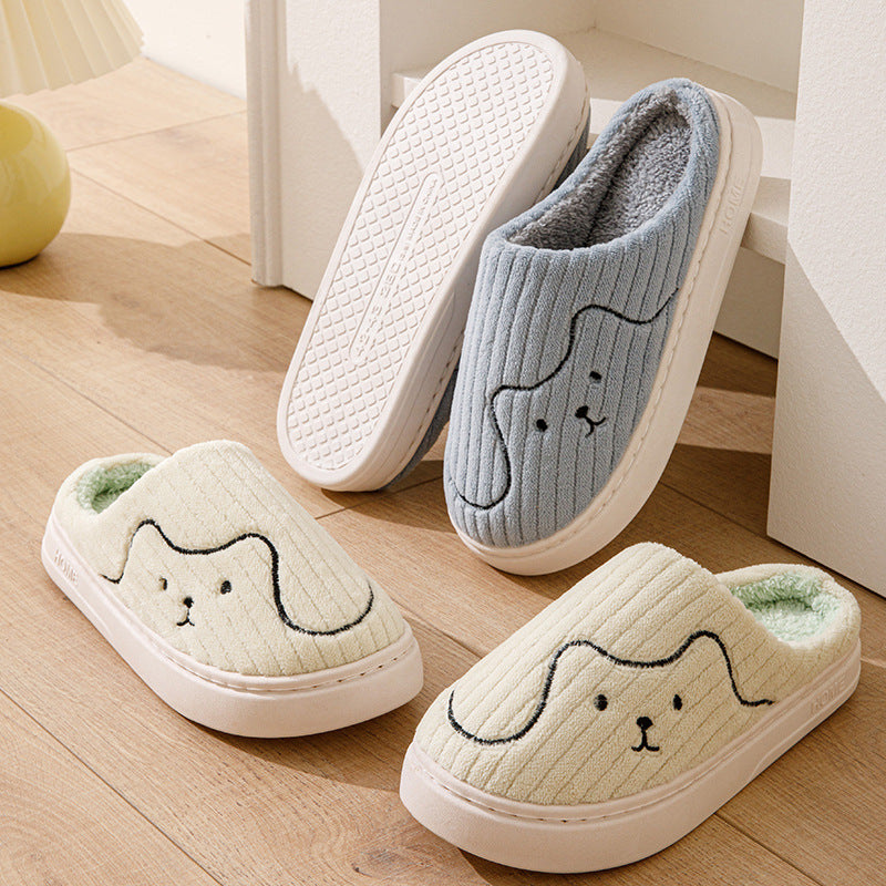 Unisex Striped Cat Slippers
