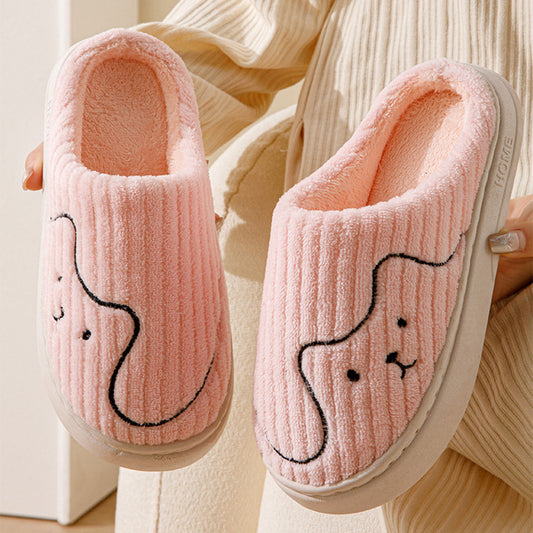 Unisex Striped Cat Slippers