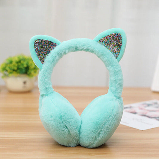 Cat Ear Shiny Earmuffs