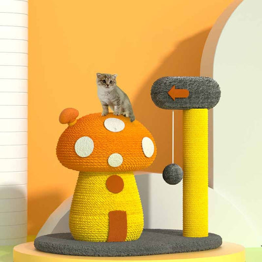 Cat Scratching Mushroom House Cat Climbing Frame