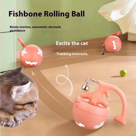 Cat Toys Fishbone Rolling Ball